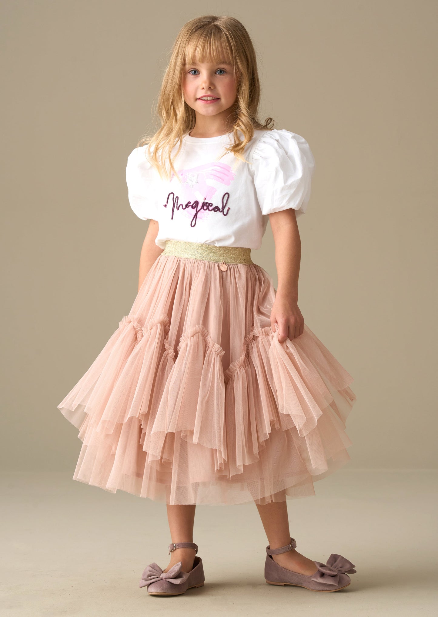 Girls Pink Ballerina Tulle Maxi Skirt | Angel & Rocket