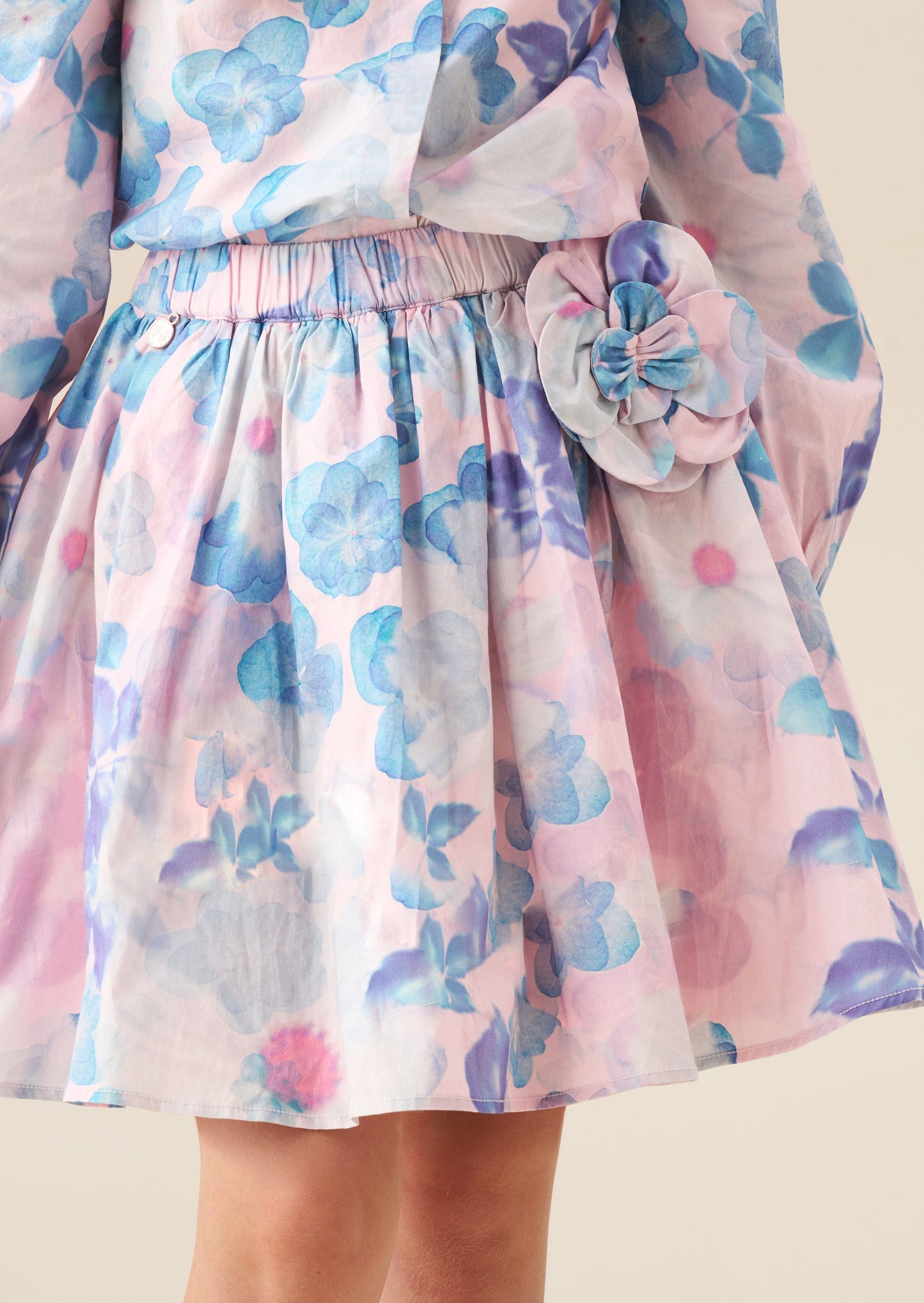 Girls Pink Floral Corsage Skirt | Angel & Rocket