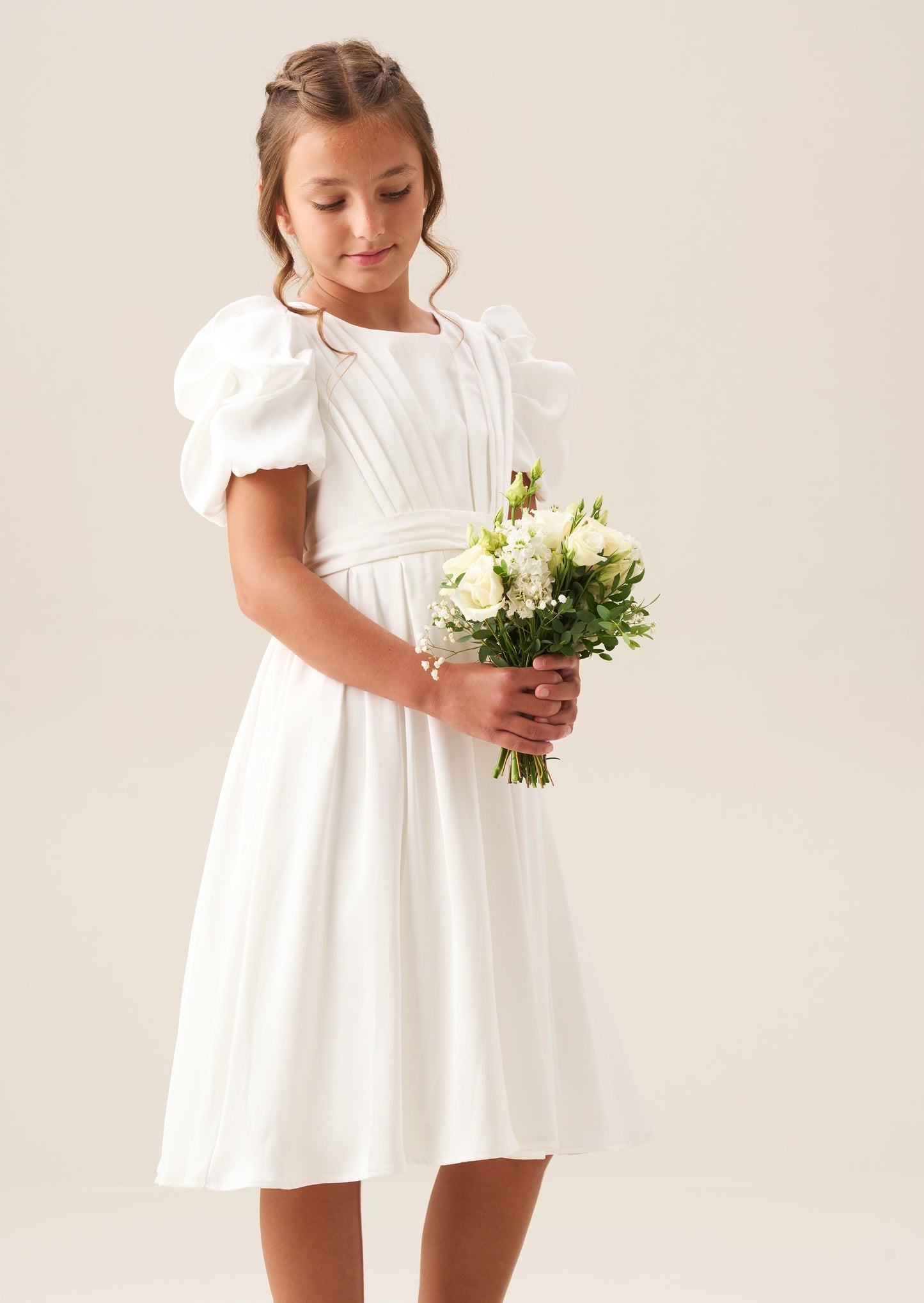 Puff Sleeve White Dress | Angel & Rocket