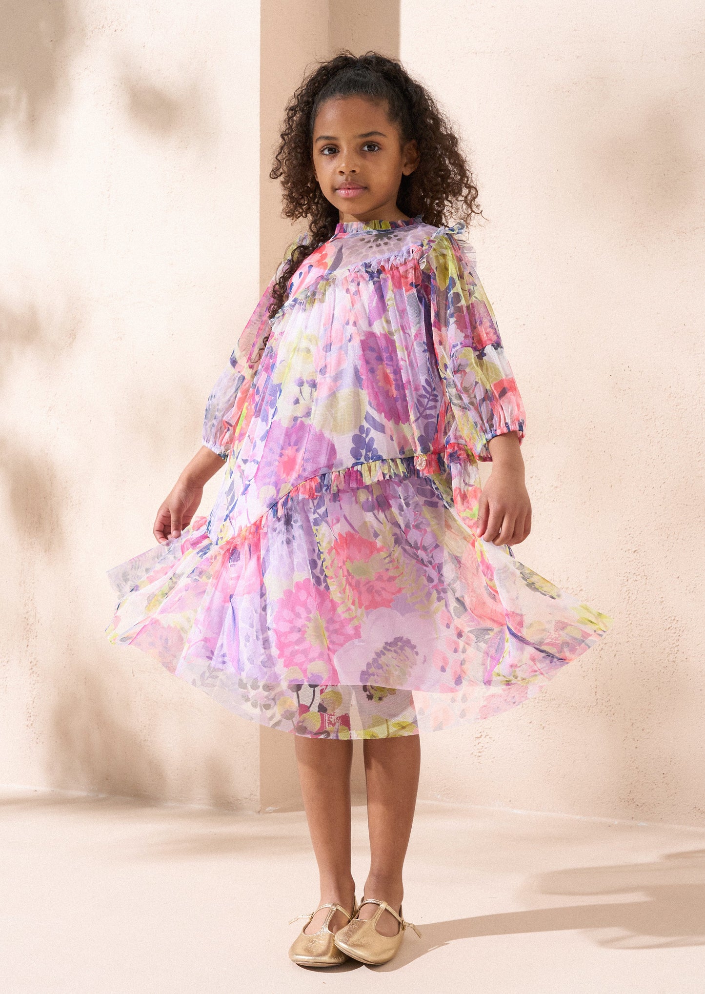 Pink Ruffle Dress | Angel & Rocket