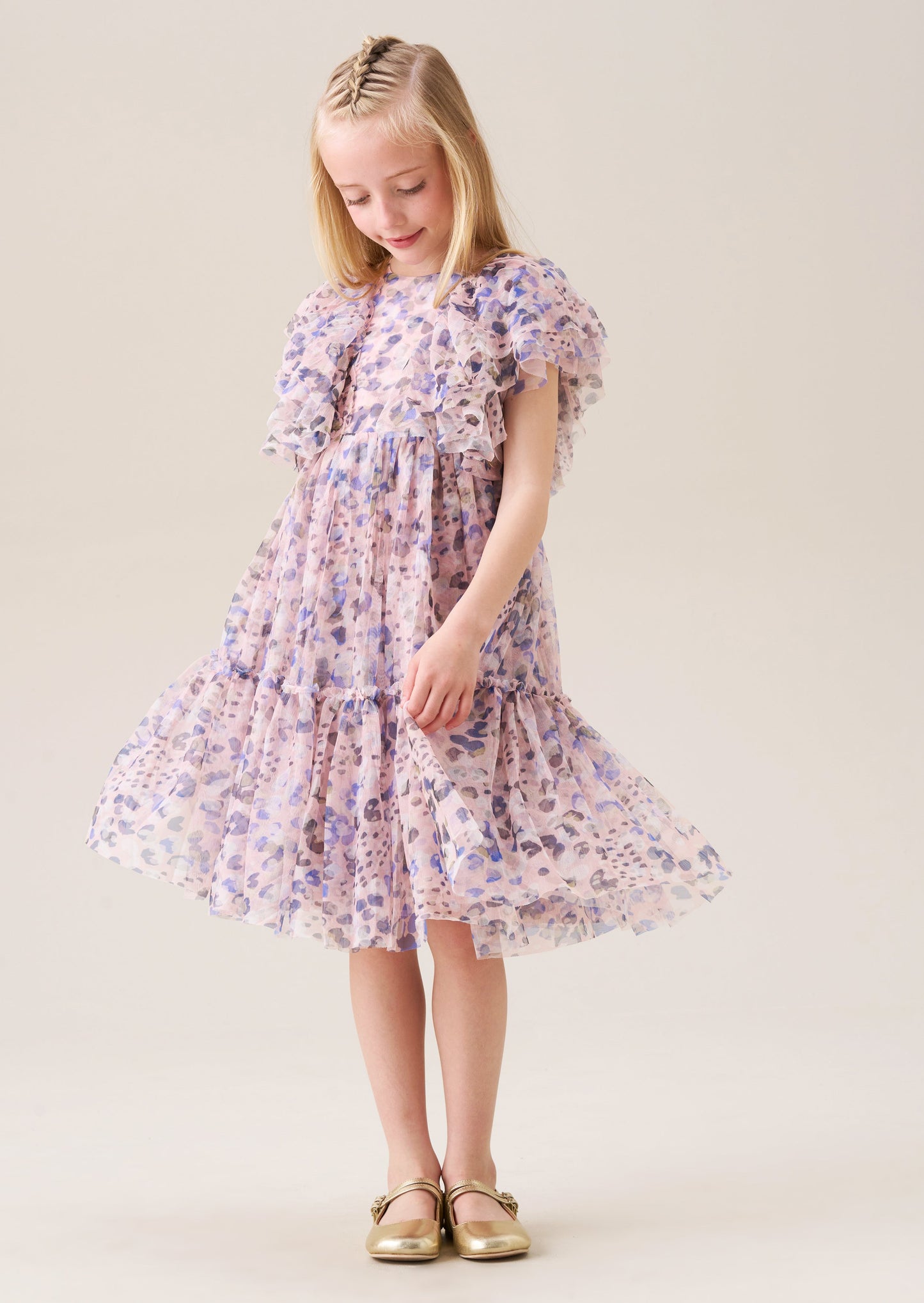 Girls Pink Frill Dress | Angel & Rocket