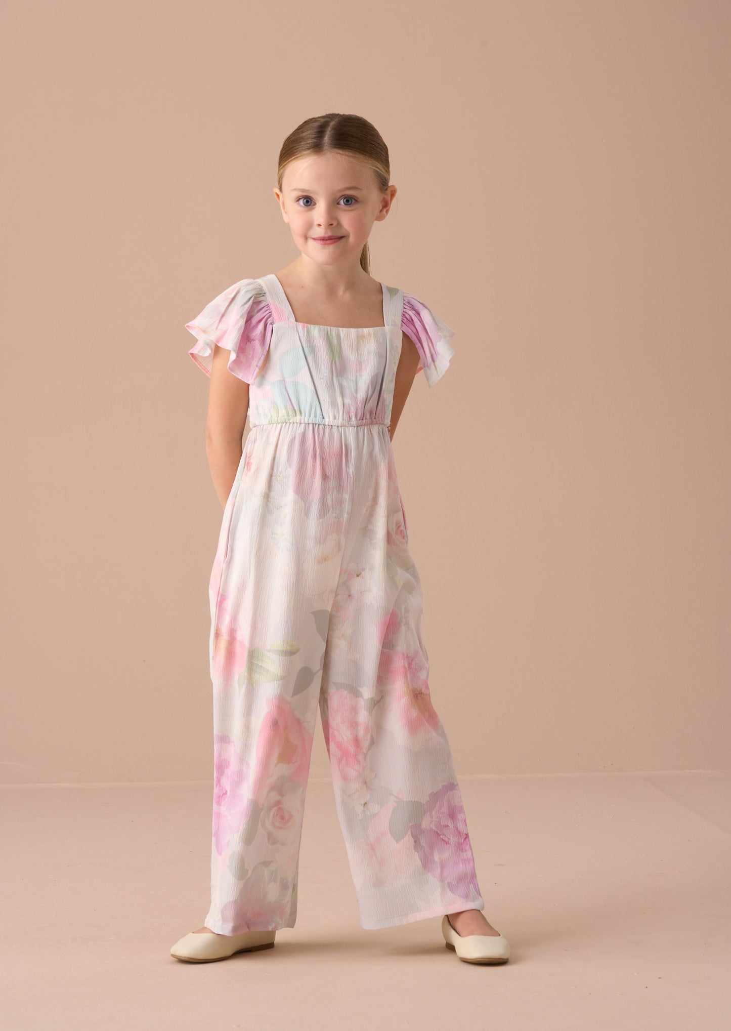 Girls Pastel Floral Jumpsuit | Angel & Rocket