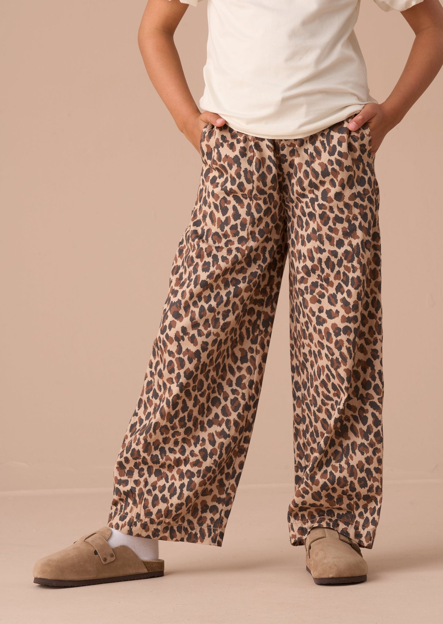 Girls Leopard Print Trousers | Angel & Rocket
