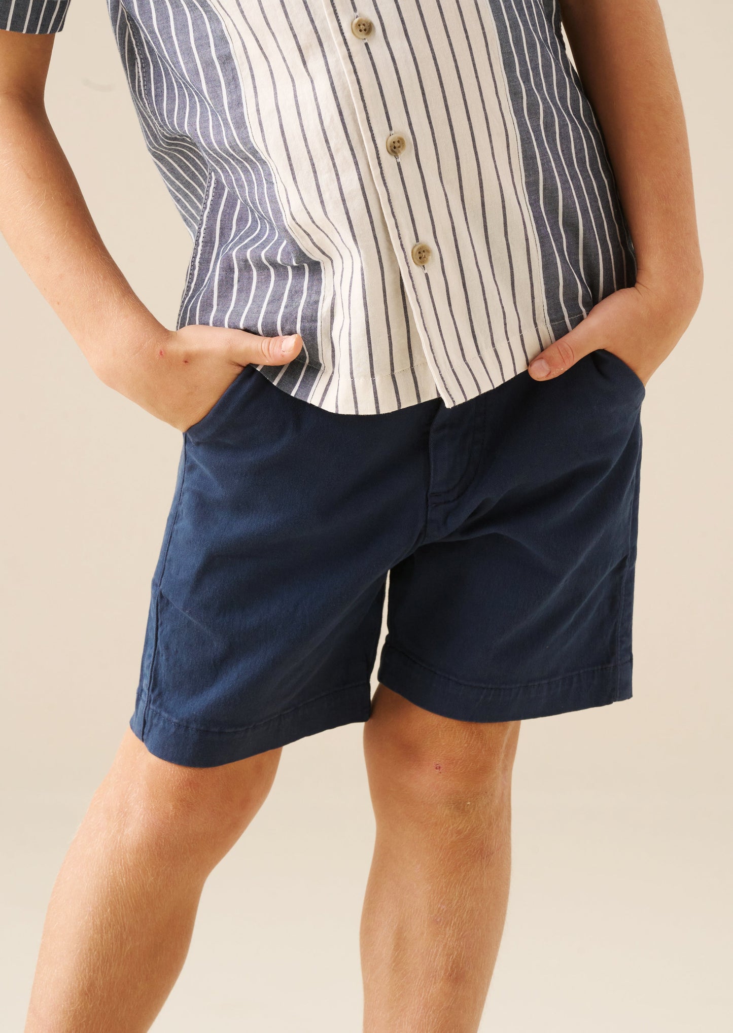 Boys Classic Navy Chino Shorts | Angel & Rocket