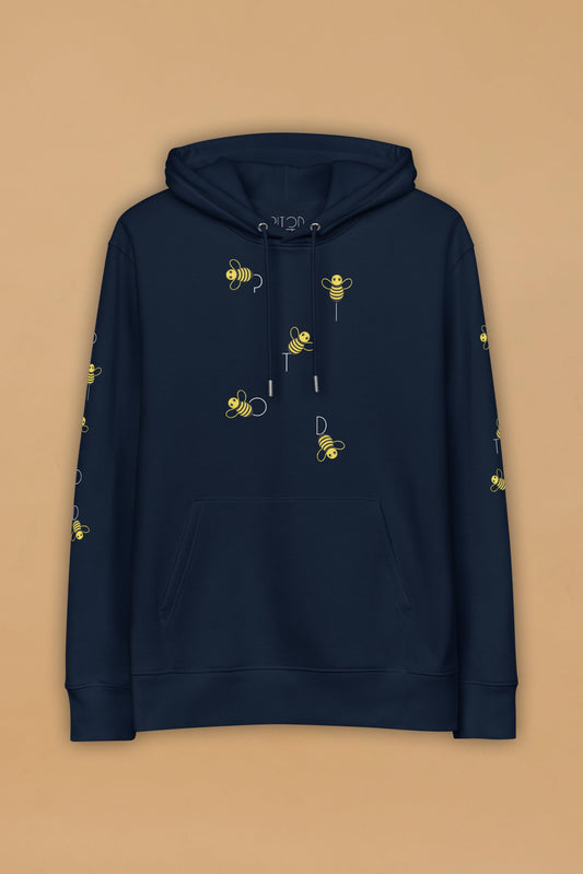 Bee Navy Organic Cotton Hoodie – Unisex