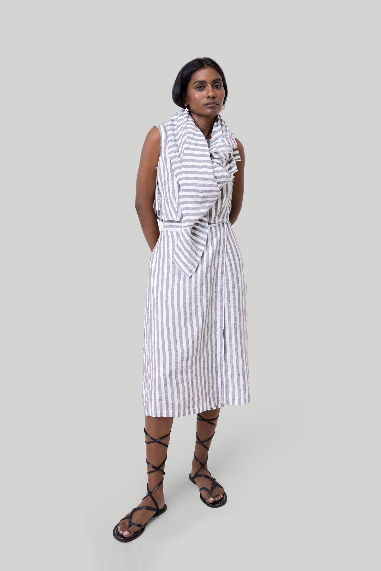 Breezy Summer Set in Linen Stripes