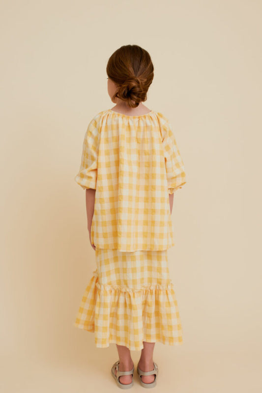 MAXI CHECK SKIRT