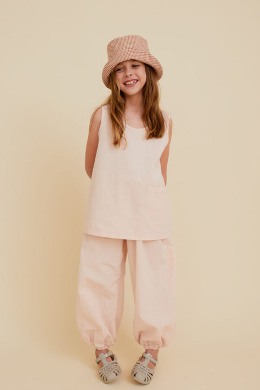SLEEVELESS WASHED COTTON TOP