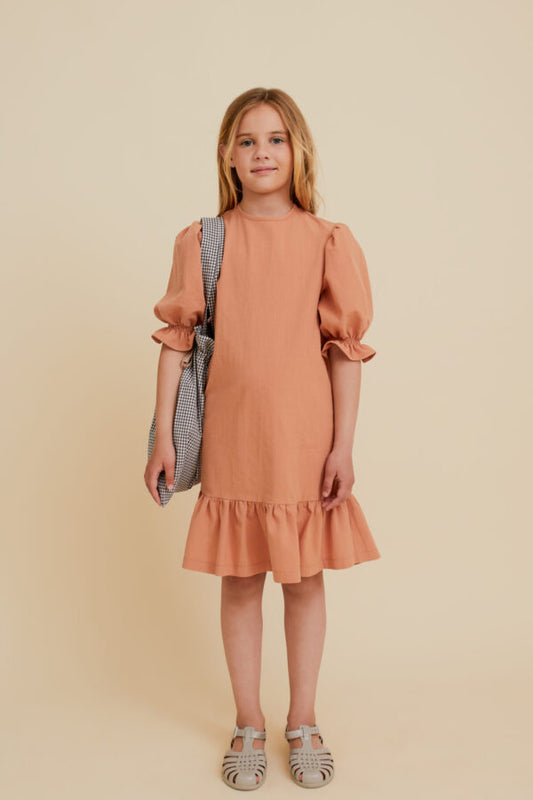 WASHED COTTON MINI DRESS