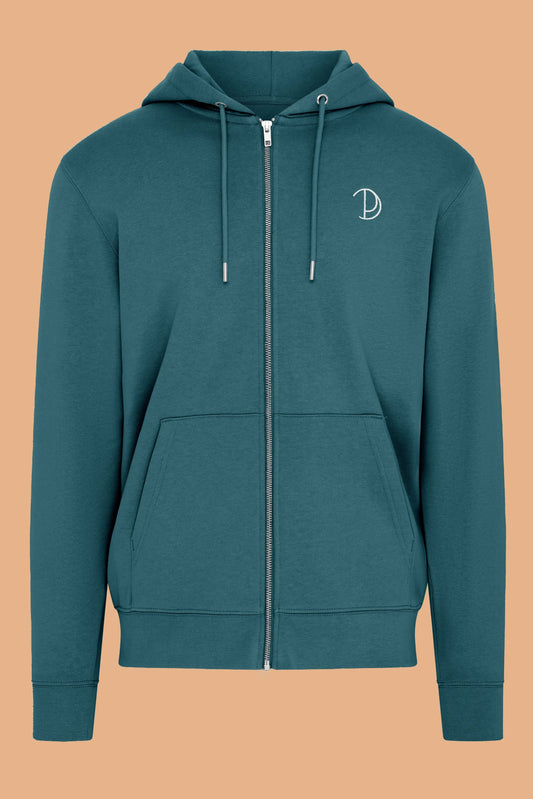 Embroidered P Zip-Up Stargazer Organic Cotton Hoodie – Unisex