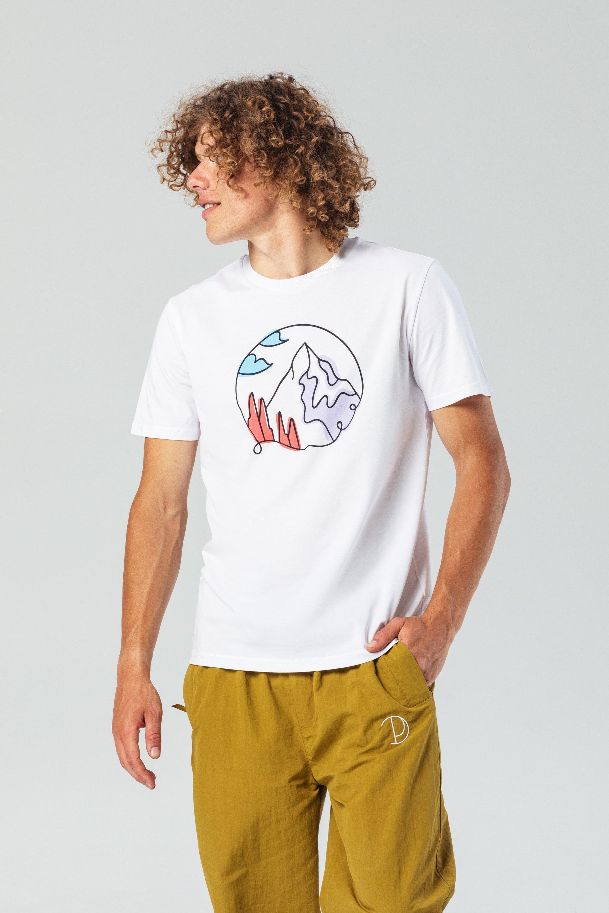 Landscape White Organic Cotton T-Shirt – Unisex