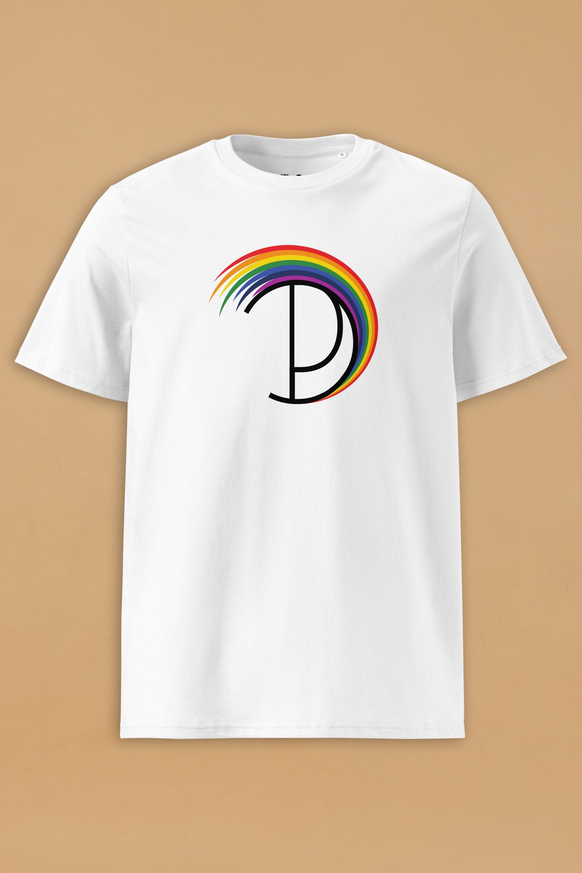 Rainbow P White Organic Cotton T-Shirt – Unisex