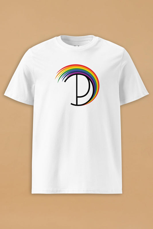 Rainbow P White Organic Cotton T-Shirt – Unisex