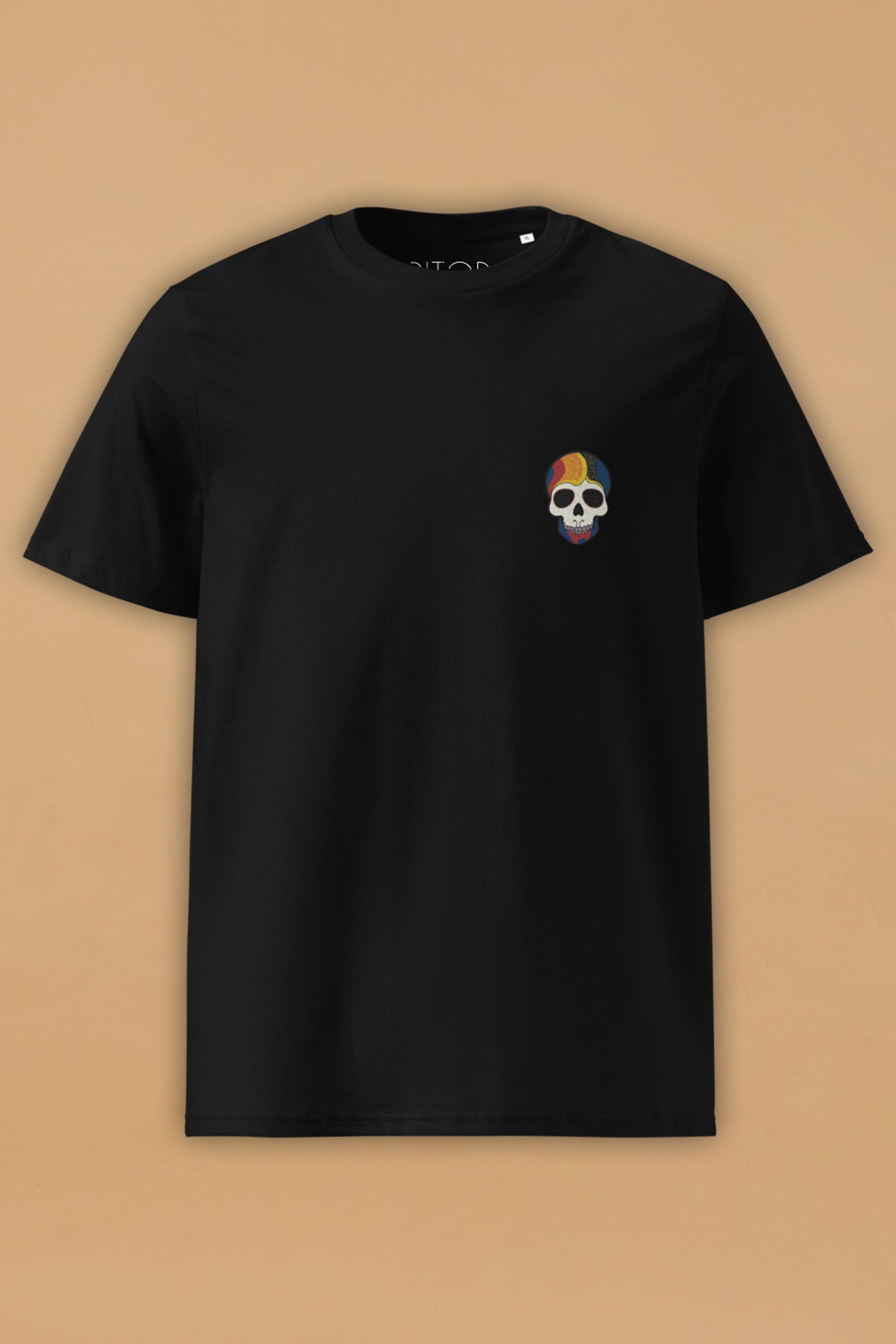 Skull Black Organic Cotton T-Shirt – Unisex