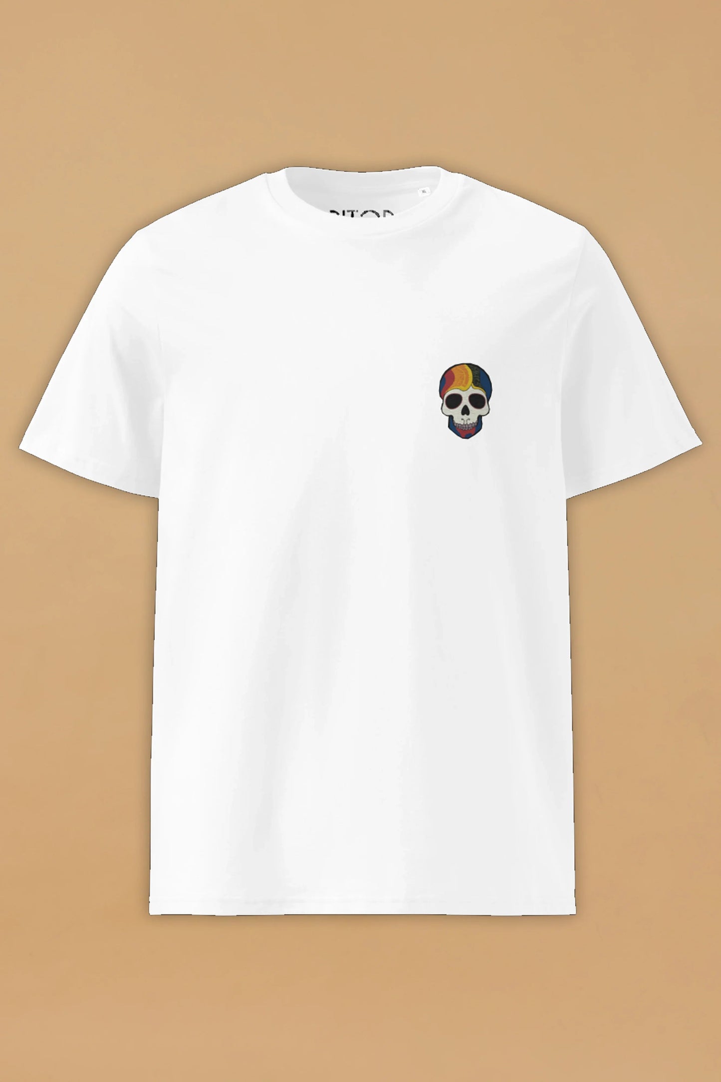 Skull White Organic Cotton T-Shirt – Unisex
