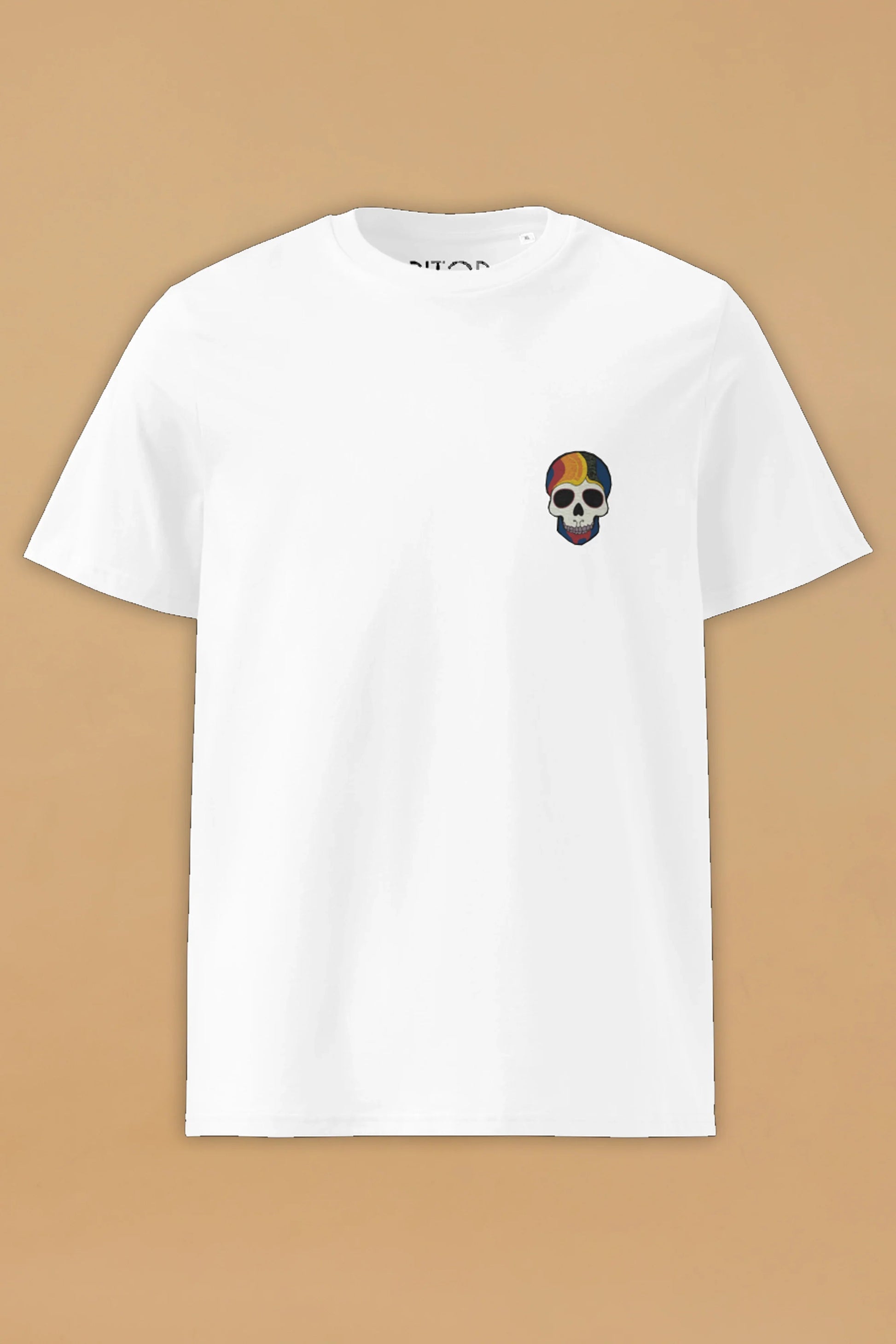Skull White Organic Cotton T-Shirt – Unisex