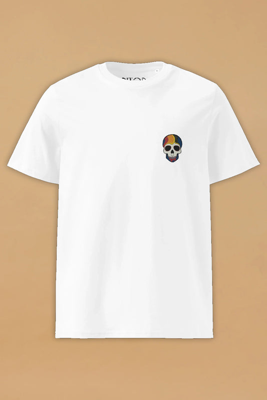 Skull White Organic Cotton T-Shirt – Unisex