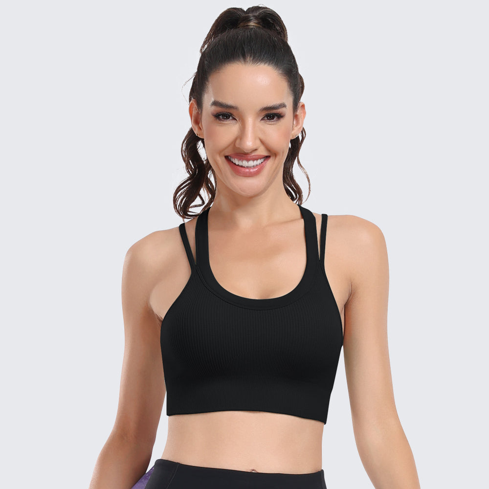 Cross Back Padded Running Bra