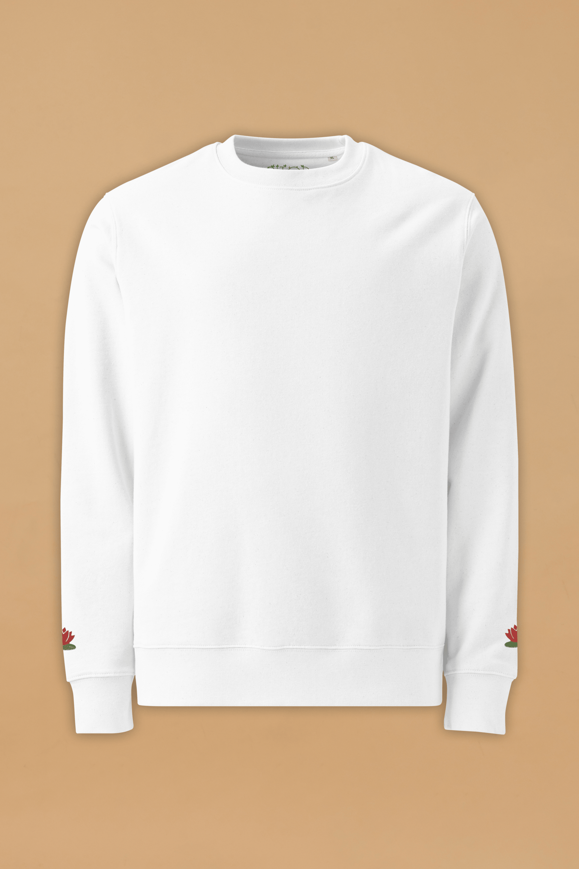 Water Lily White Organic Cotton Sweatshirt – Unisex