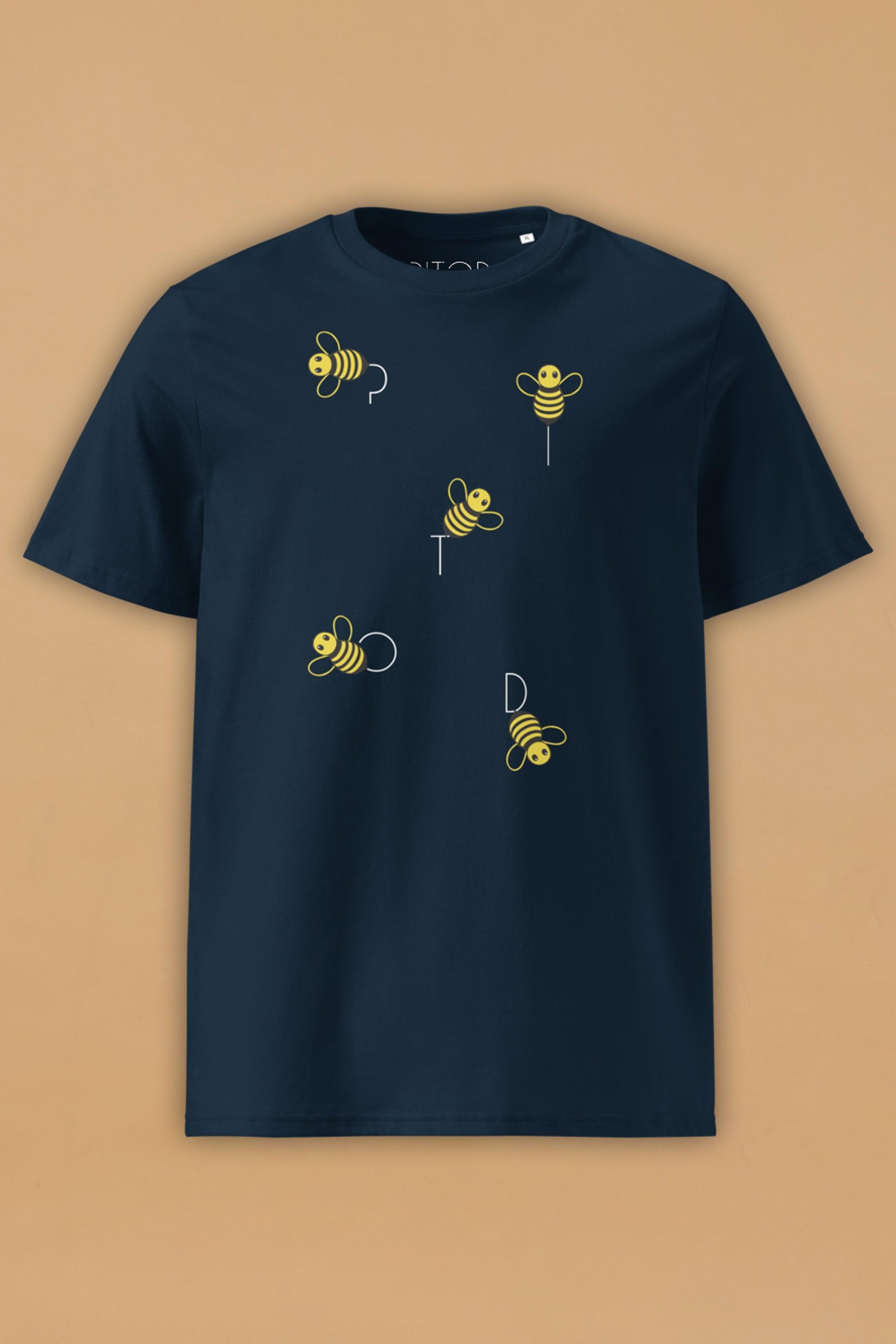 Bees Navy Organic Cotton T-Shirt – Unisex