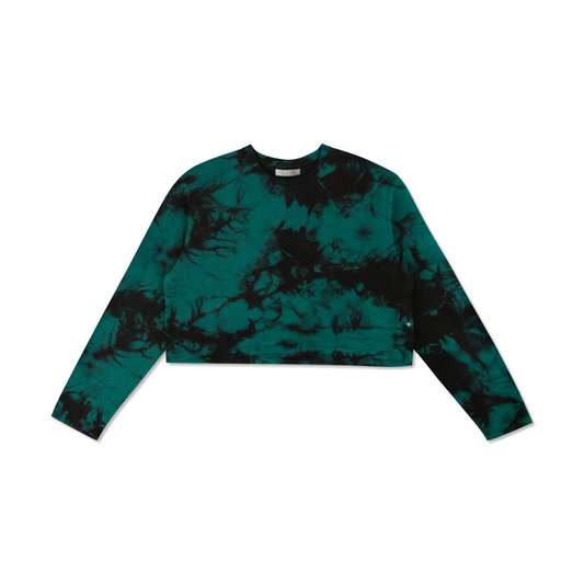 banks long sleeve cropped t-shirt - everglade / ix