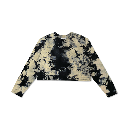 banks long sleeve cropped t-shirt - sand dune / viii