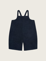 Navy Terry Cropped Dungarees