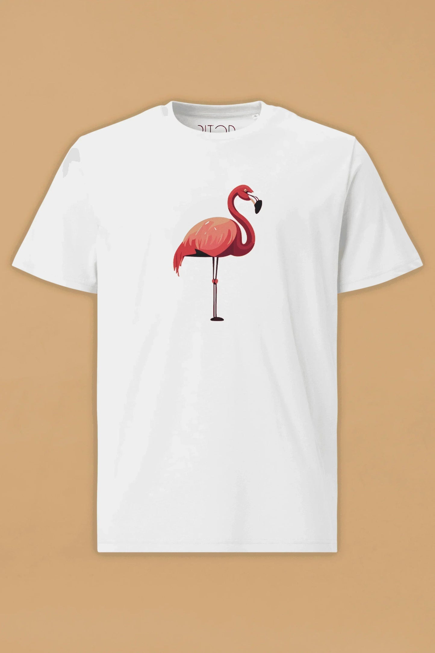Flamingo White Organic Cotton T-Shirt – Unisex