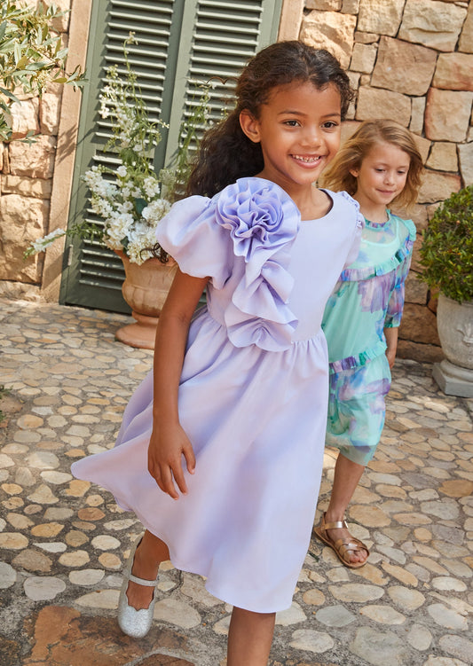 Girls Pink Corsage Party Dress | Angel & Rocket