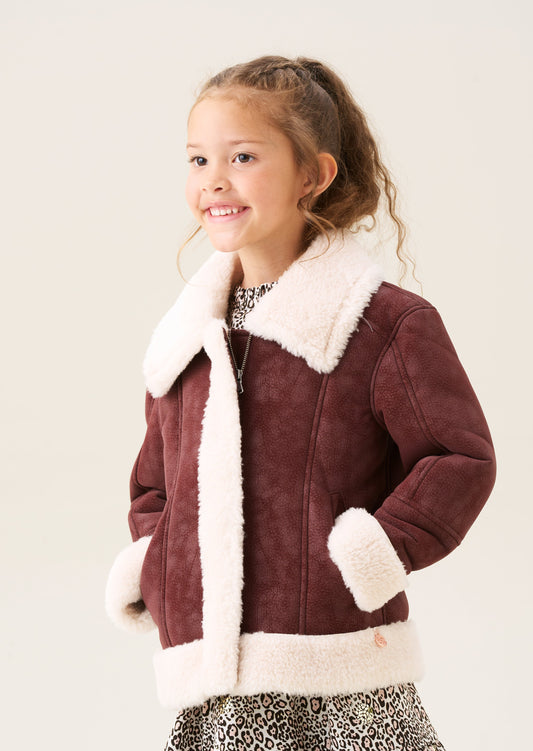 Girls Classic Faux Leather Aviator Jacket | Angel & Rocket