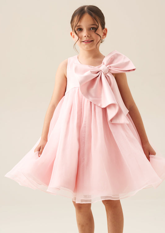 Girls Blush Pink Tulle Occasion Dress | Angel & Rocket