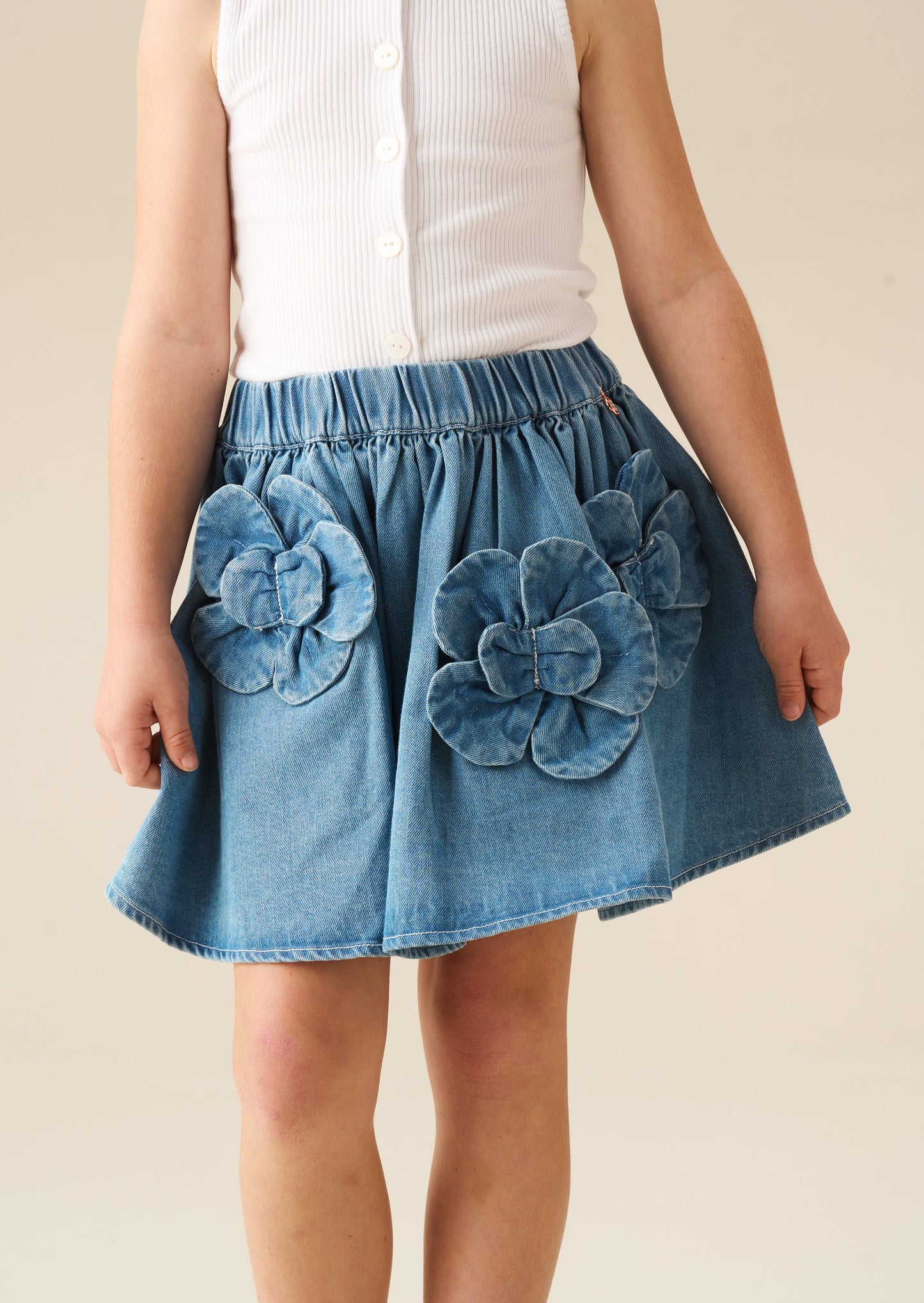 Girls Corsage Denim Skirt | Angel & Rocket