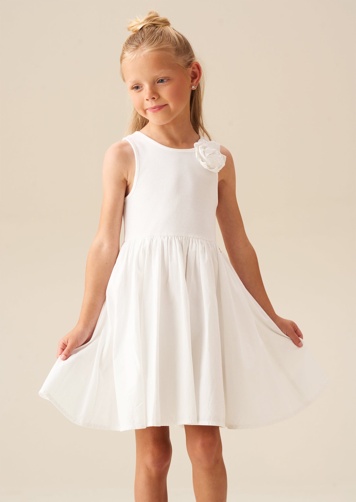 Girls Crochet Flower Dress | Angel & Rocket