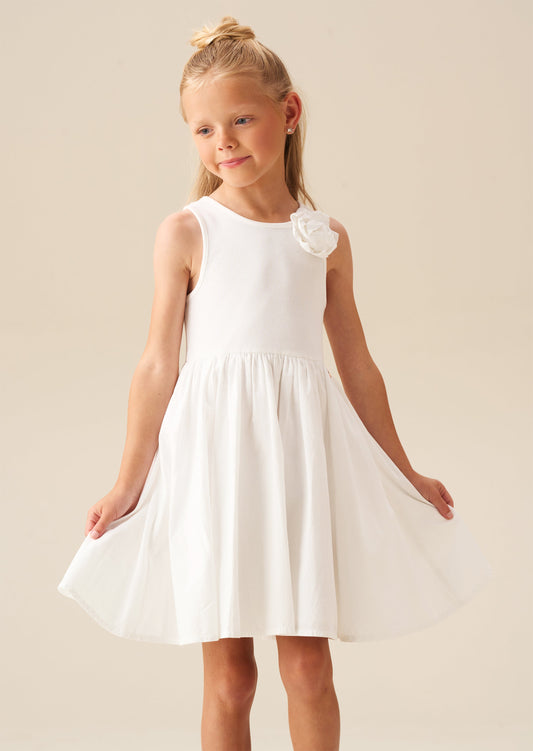 Girls Crochet Flower Dress | Angel & Rocket