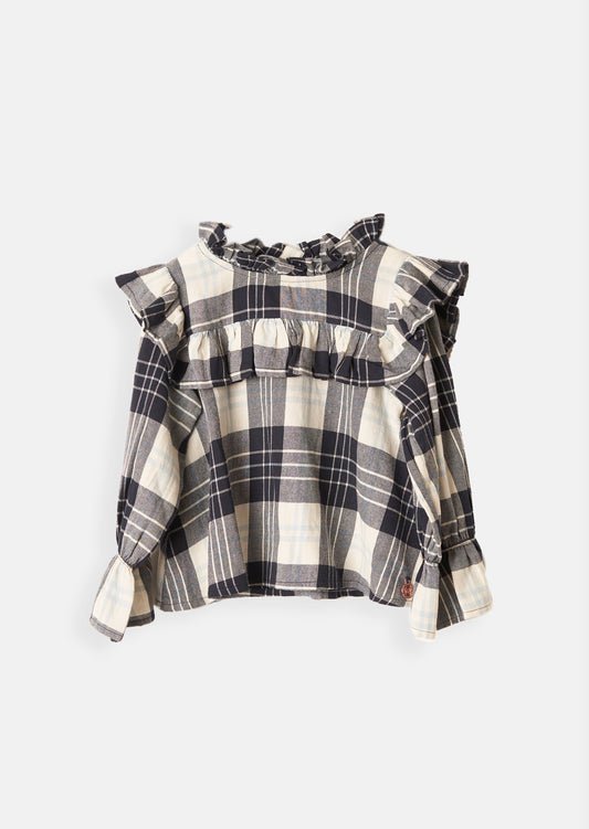 Blue Check Blouse | Angel & Rocket