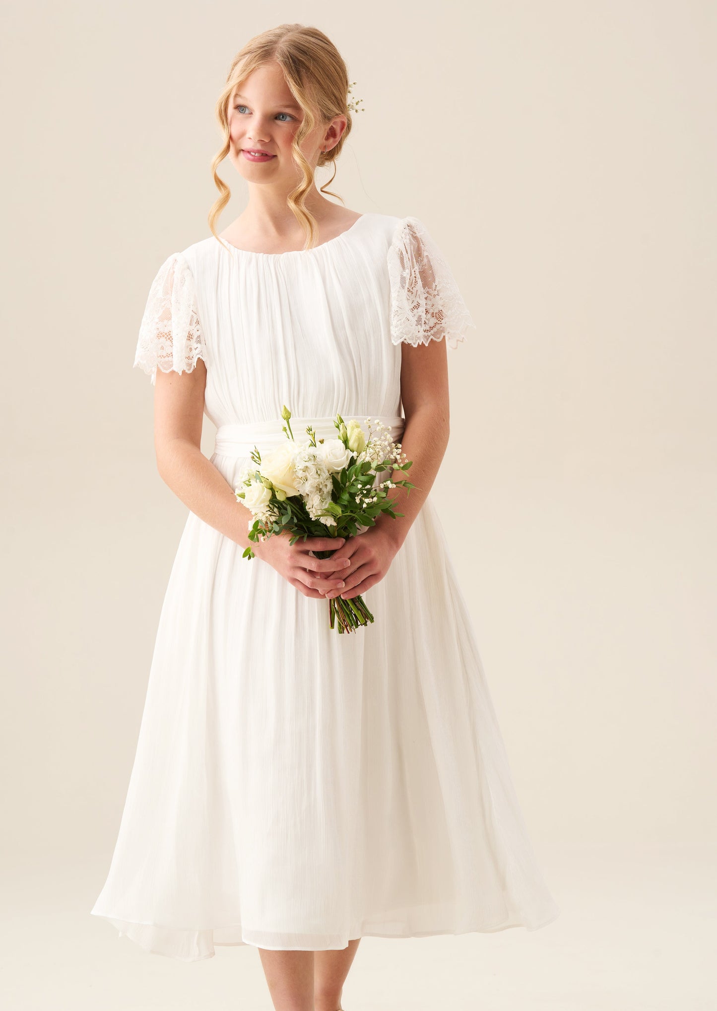 Flower Girl Dress Long Sleeve Lace | Angel & Rocket