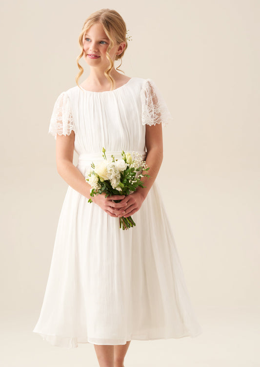 Flower Girl Dress Long Sleeve Lace | Angel & Rocket