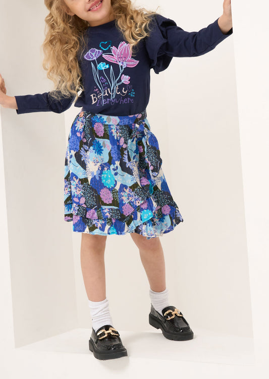 Blue Wrap Skirt | Girls | Angel & Rocket