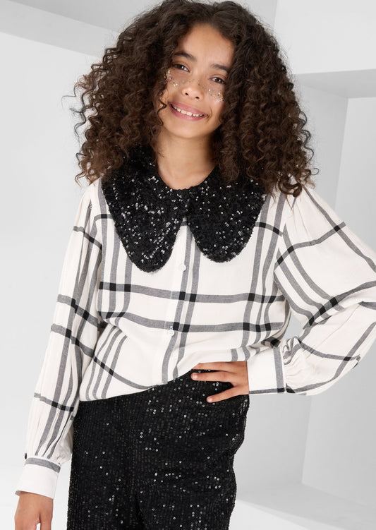 Girls Checked Blouse | Angel & Rocket
