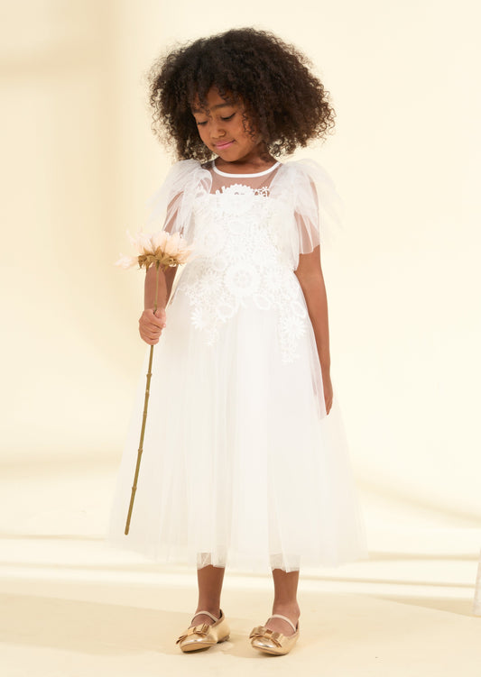 White Flower Girl Dress | Angel & Rocket