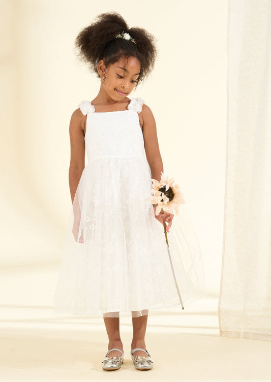 Embroidered Flower Girl Dress | Angel & Rocket