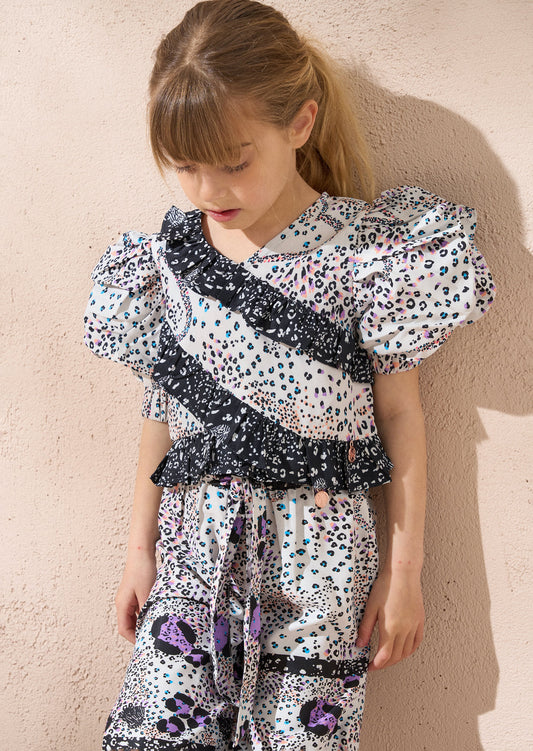 Girls Animal Print Top | Angel & Rocket