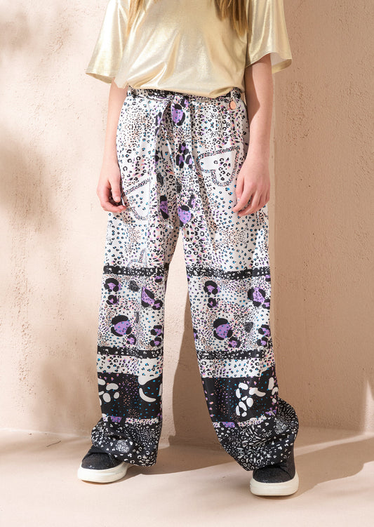 Girls Animal Print Wide Leg Trousers | Angel & Rocket