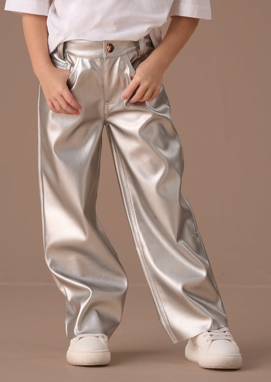 Girls Silver Jeans | Angel & Rocket