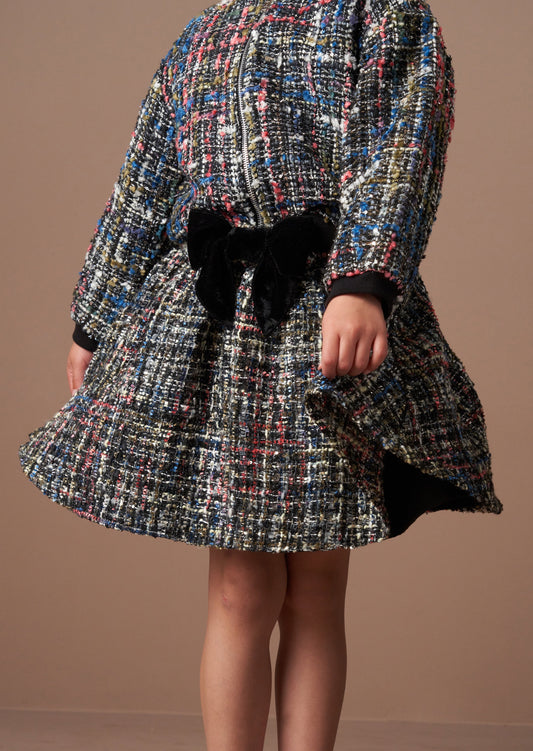 Girls Black Tweed Skirt | Angel & Rocket
