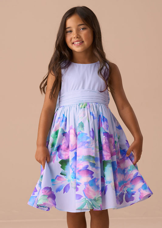 Girls Purple Statement Bow Occasion Dress | Angel & Rocket