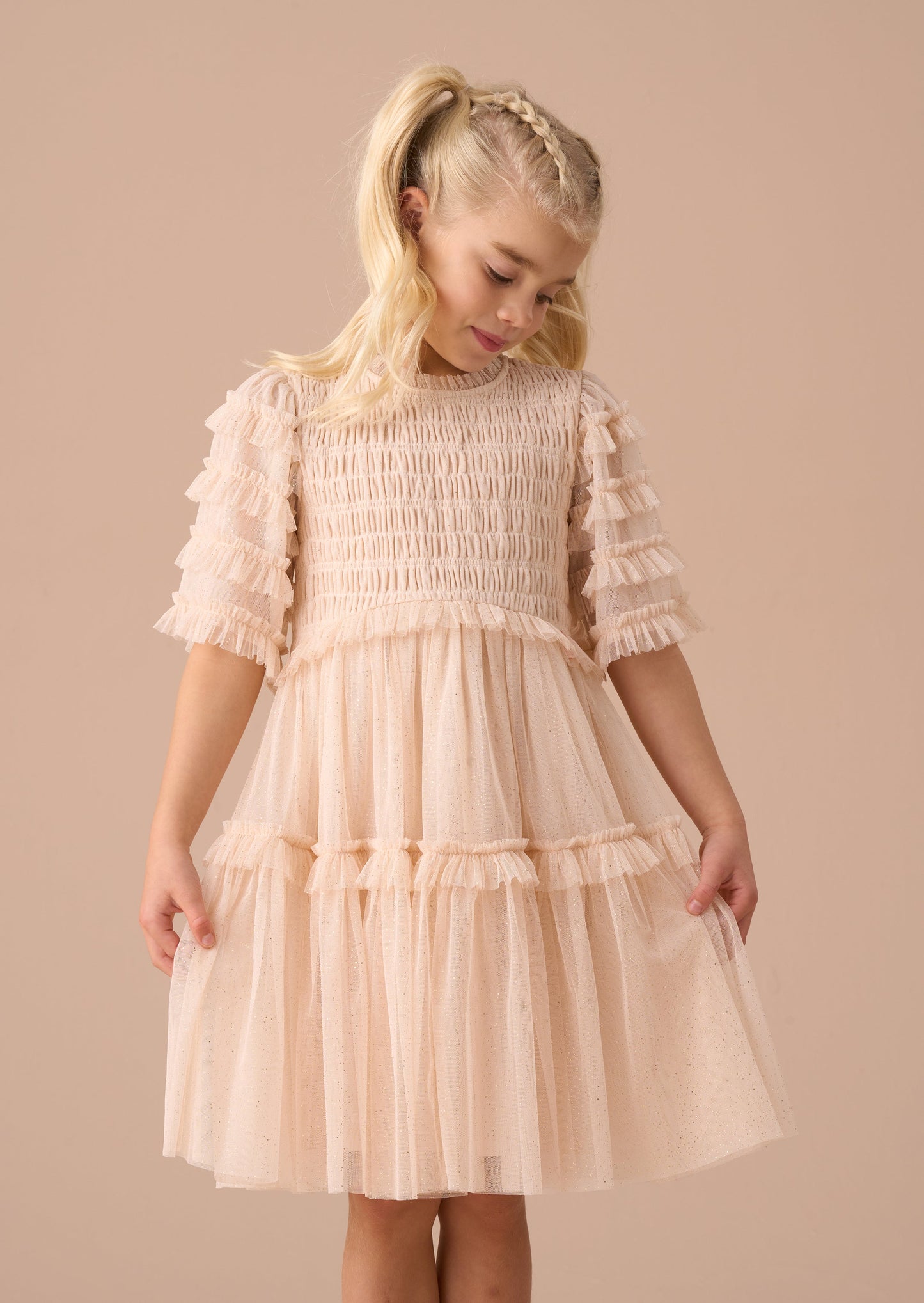 Girls Pink Boho Embellished Dress | Angel & Rocket