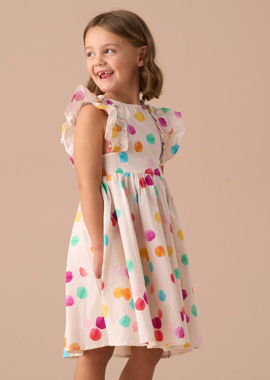 Girls Spotty Party Dress | Angel & Rocket