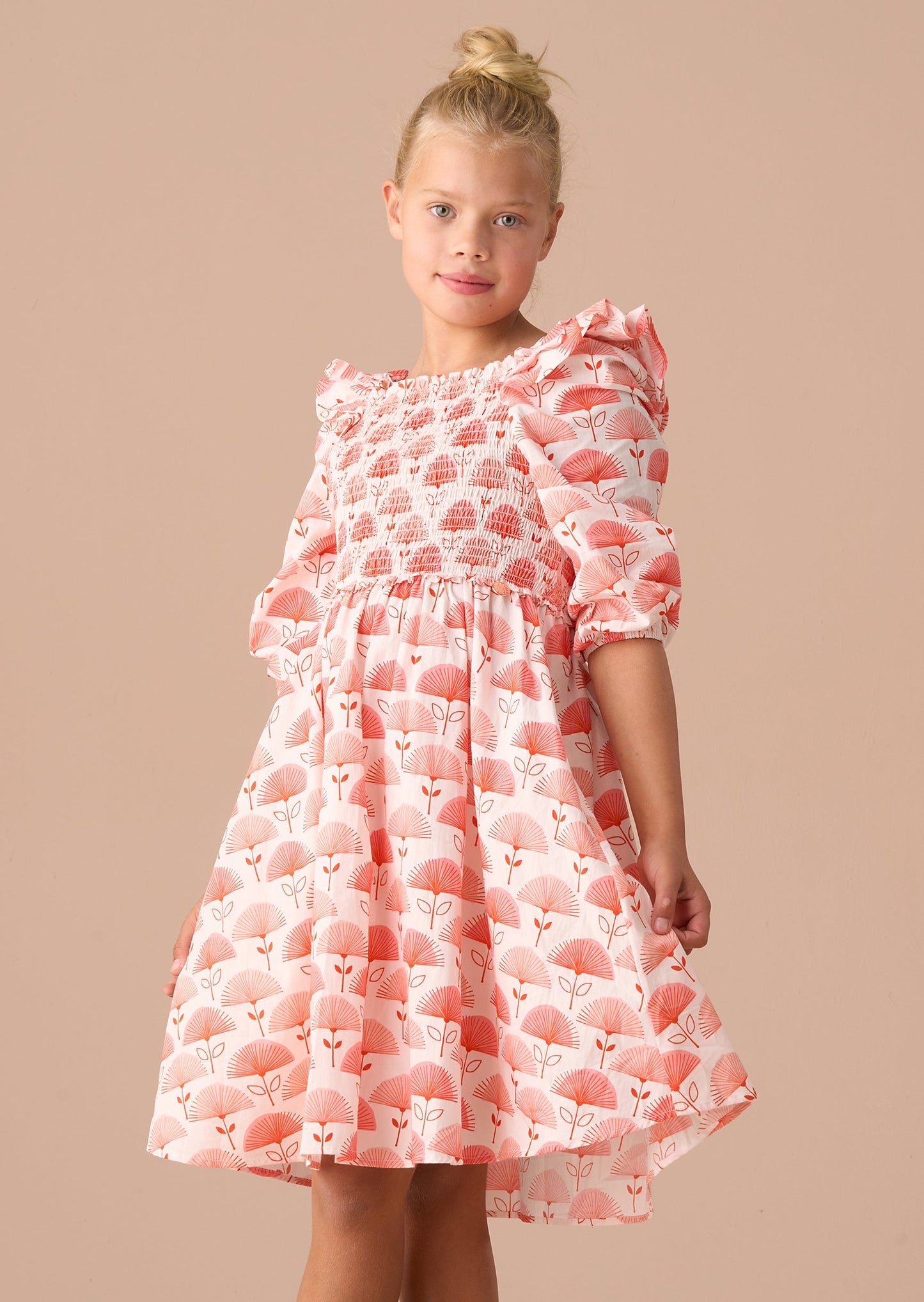 Girls Pink Ruffle Dress | Angel & Rocket