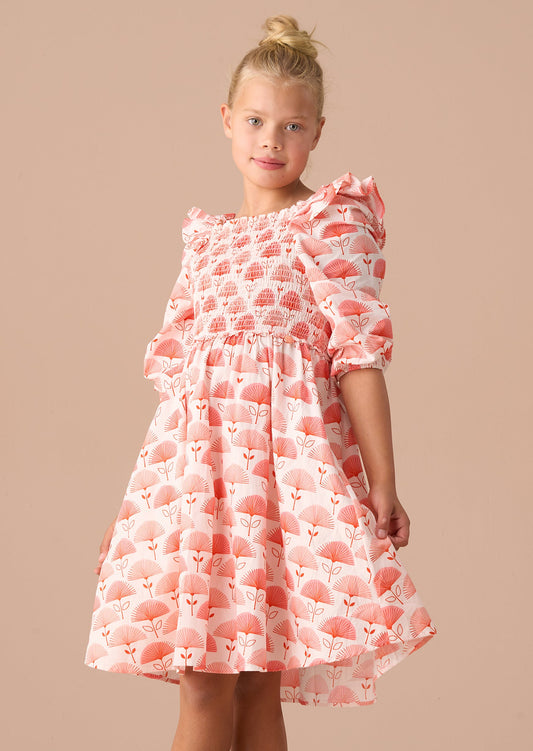 Girls Pink Ruffle Dress | Angel & Rocket